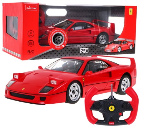 Ferrari F40 RASTAR model 1:14 Zdalnie sterowane auto + pilot 2,4 GHz Ferrari F40 RASTAR model 1:14 Zdalnie sterowane auto + pilot 2,4 GHz