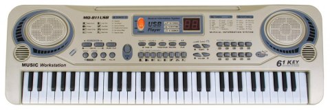 Beżowy Keyboard dla dzieci 5+ Mikrofon + Nagrywanie + USB MP3 - model nr 811 Beżowy Keyboard dla dzieci 5+ Mikrofon + Nagrywanie + USB MP3 - model nr 811