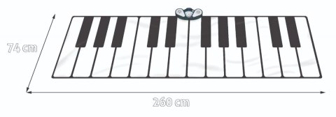 Duża Mata muzyczna dla dzieci 3+ Keyboard XXL 260x74cm + Tryb nagrywania + Kabel MP3 Duża Mata muzyczna dla dzieci 3+ Keyboard XXL 260x74cm + Tryb nagrywania + Kabel MP3