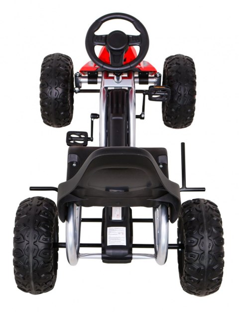 Duży Gokart Strong na pedały dla dzieci Czerwony + Obciążenie 100 kg + Koła EVA + Hamulec ręczny + Sportowy fotel Duży Gokart Strong na pedały dla dzieci Czerwony + Obciążenie 100 kg + Koła EVA + Hamulec ręczny + Sportowy fotel