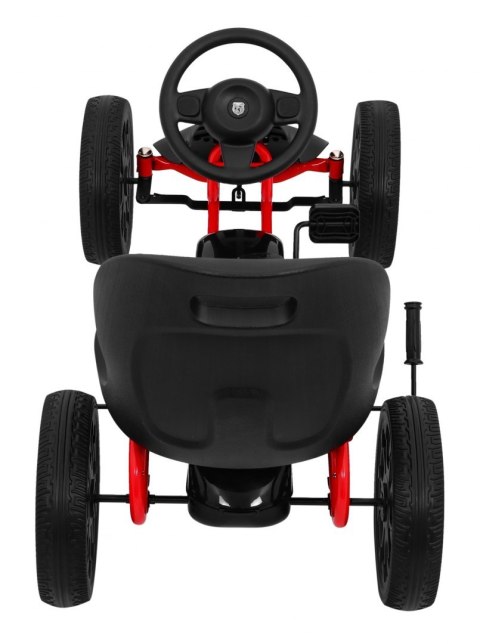 Gokart ABARTH na pedały dla dzieci Czarny + Koła EVA + Hamulec ręczny + Wolny bieg Gokart ABARTH na pedały dla dzieci Czarny + Koła EVA + Hamulec ręczny + Wolny bieg