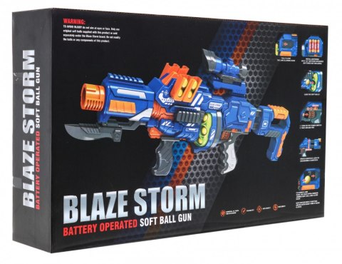 Karabin dla nastolatków 14+ Blaze Storm 12 kulek z pianki + Celownik + Bagnet Karabin dla nastolatków 14+ Blaze Storm 12 kulek z pianki + Celownik + Bagnet