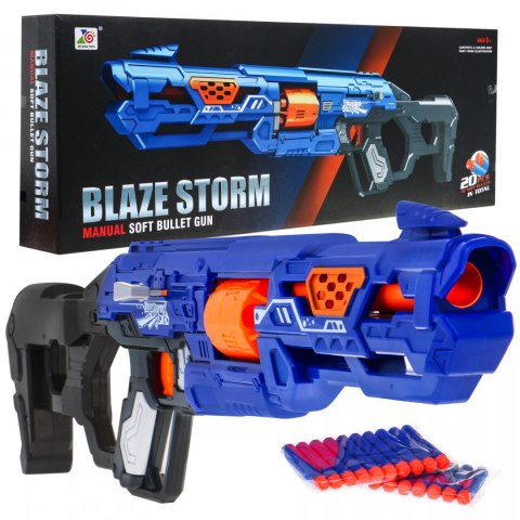 Manualny Karabin dla dzieci 8+ Blaze Storm Mechanizm z suwakiem + 20 długich Pocisków z pianki Manualny Karabin dla dzieci 8+ Blaze Storm Mechanizm z suwakiem + 20 długich Pocisków z pianki