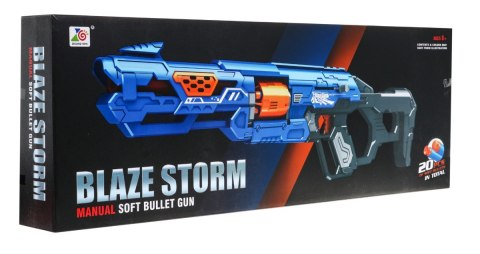 Manualny Karabin dla dzieci 8+ Blaze Storm Mechanizm z suwakiem + 20 długich Pocisków z pianki Manualny Karabin dla dzieci 8+ Blaze Storm Mechanizm z suwakiem + 20 długich Pocisków z pianki