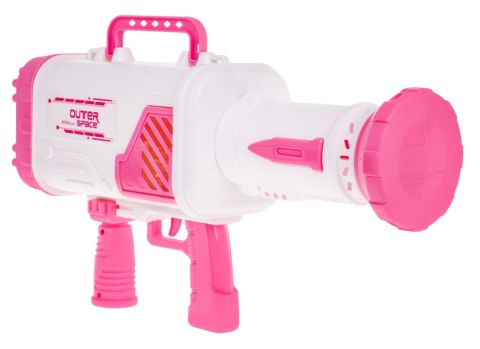 Maszyna do Baniek mydlanych Pistolet dla dzieci 3+ różowy Broń z wiatraczkiem + Płyn do baniek Maszyna do Baniek mydlanych Pistolet dla dzieci 3+ różowy Broń z wiatraczkiem + Płyn do baniek