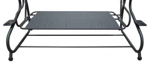 Rodzinna Huśtawka ogrodowa z Daszkiem Zielony + Tekstylina 2x1 + Regulowane siedzisko + Materac + 2 Podstawki na napoje Rodzinna Huśtawka ogrodowa z Daszkiem Zielony + Tekstylina 2x1 + Regulowane siedzisko + Materac + 2 Podstawki na napoje
