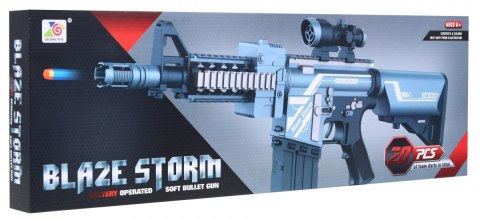 Srebrny Karabin dla dzieci 6+ Blaze Storm 20 długich Pocisków z pianki + Celownik Srebrny Karabin dla dzieci 6+ Blaze Storm 20 długich Pocisków z pianki + Celownik