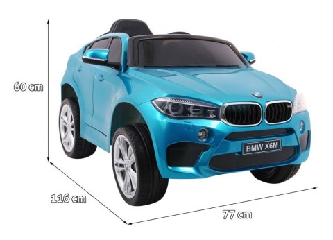 BMW X6M Elektryczne Autko, SUV dla dzieci Lakier Niebieski + Pilot BMW X6M Elektryczne Autko, SUV dla dzieci Lakier Niebieski + Pilot