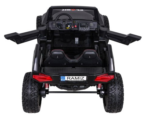 Buggy Clash na akumulator dla 2 dzieci Czarny + Pilot + Napęd 4x4 + Regulacja siedzenia + Radio MP3 + LED Buggy Clash na akumulator dla 2 dzieci Czarny + Pilot + Napęd 4x4 + Regulacja siedzenia + Radio MP3 + LED