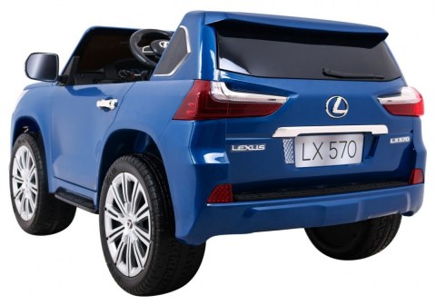 Lexus LX570 Lakierowane Autko dla 2 dzieci Niebieski SUV + Pilot