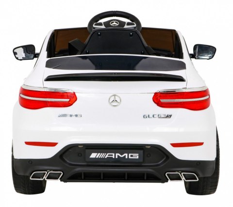 Mercedes Benz GLC63S dla dzieci, Biały SUV + Pilot + Napęd 4x4