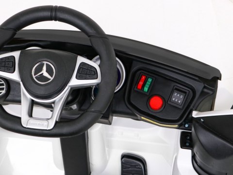 Mercedes Benz GLC63S dla dzieci, Biały SUV + Pilot + Napęd 4x4