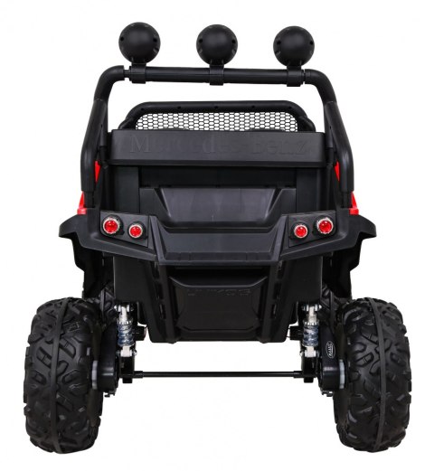 Mercedes Benz Unimog dla dzieci Terenowy Czerwony + Napęd 4x4 + Pilot