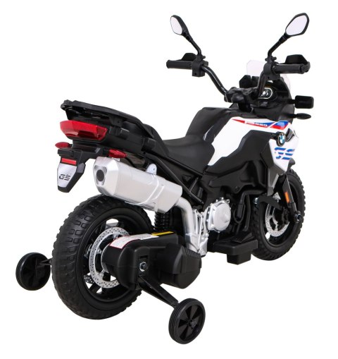 Motor BMW F850 GS na akumulator dla dzieci Biały + Kółka pomocnicze + Audio LED + Wolny Start + EVA Motor BMW F850 GS na akumulator dla dzieci Biały + Kółka pomocnicze + Audio LED + Wolny Start + EVA