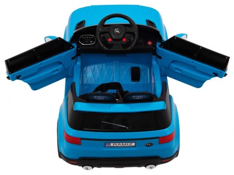 Autko Start Run na akumulator, Niebieski SUV + Pilot + Funkcje bezpieczeństwa Autko Start Run na akumulator, Niebieski SUV + Pilot + Funkcje bezpieczeństwa
