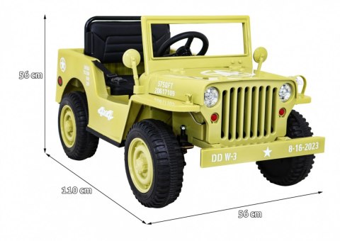 Autko Wojskowe Retro dla dzieci Beżowy + Napęd 4x4 Autko Wojskowe Retro dla dzieci Beżowy + Napęd 4x4
