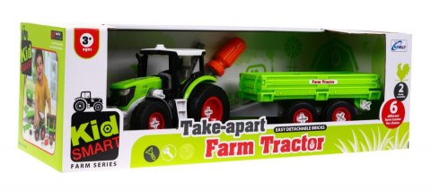 Rozkręcany Traktor z przyczepą dla dzieci 3+ Wkrętarka + Śrubokręt + Spychacz Rozkręcany Traktor z przyczepą dla dzieci 3+ Wkrętarka + Śrubokręt + Spychacz
