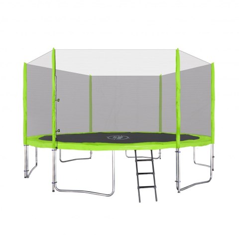 Trampolina ogrodowa SkyRamiz 366cm 12FT dla dzieci Zielony + Akcesoria Trampolina ogrodowa SkyRamiz 366cm 12FT dla dzieci Zielony + Akcesoria