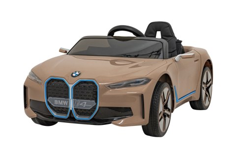 Autko BMW i4 na akumulator dla dzieci Złoty + Wolny Start + EVA + Ekoskóra + Audio LED + Pilot Autko BMW i4 na akumulator dla dzieci Złoty + Wolny Start + EVA + Ekoskóra + Audio LED + Pilot