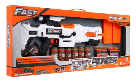 Duży karabin dla dzieci 8+ Akcesoria + 48 miękkich pocisków Zabawkowa broń Fast Pioneer Duży karabin dla dzieci 8+ Akcesoria + 48 miękkich pocisków Zabawkowa broń Fast Pioneer