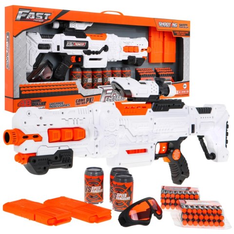 Duży karabin dla dzieci 8+ Akcesoria + 48 miękkich pocisków Zabawkowa broń Fast Pioneer Duży karabin dla dzieci 8+ Akcesoria + 48 miękkich pocisków Zabawkowa broń Fast Pioneer