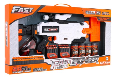 Karabin dla dzieci 8+ Miękkie pociski + akcesoria Zabawkowa broń Fast Pioneer Karabin dla dzieci 8+ Miękkie pociski + akcesoria Zabawkowa broń Fast Pioneer