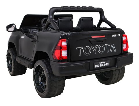 Toyota Hilux na akumulator dla dzieci Czarny Pickup + Napęd 4x4 + Pilot Toyota Hilux na akumulator dla dzieci Czarny Pickup + Napęd 4x4 + Pilot