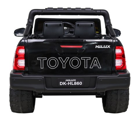 Toyota Hilux na akumulator dla dzieci Czarny Pickup + Napęd 4x4 + Pilot Toyota Hilux na akumulator dla dzieci Czarny Pickup + Napęd 4x4 + Pilot