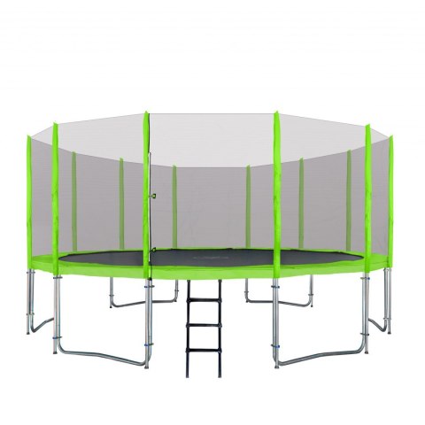 Trampolina ogrodowa SkyRamiz 487cm 16FT dla dzieci Zielony + Akcesoria Trampolina ogrodowa SkyRamiz 487cm 16FT dla dzieci Zielony + Akcesoria