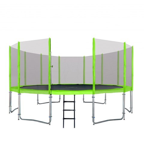 Trampolina ogrodowa SkyRamiz 487cm 16FT dla dzieci Zielony + Akcesoria Trampolina ogrodowa SkyRamiz 487cm 16FT dla dzieci Zielony + Akcesoria
