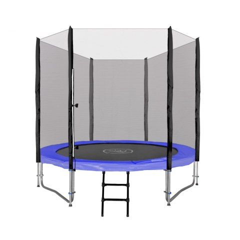 Trampolina ogrodowa SkyRamiz dla dzieci 244cm 8FT Niebieski + Akcesoria Trampolina ogrodowa SkyRamiz dla dzieci 244cm 8FT Niebieski + Akcesoria