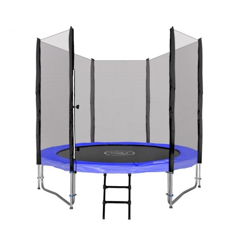 Trampolina ogrodowa SkyRamiz dla dzieci 244cm 8FT Niebieski + Akcesoria Trampolina ogrodowa SkyRamiz dla dzieci 244cm 8FT Niebieski + Akcesoria