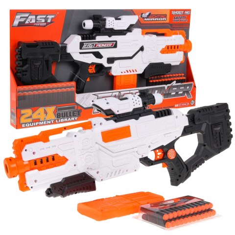 Duży Karabin Fast Pioneer dla dzieci 8+ Celownik + Magazynek + 24 Piankowych Pociski Duży Karabin Fast Pioneer dla dzieci 8+ Celownik + Magazynek + 24 Piankowych Pociski
