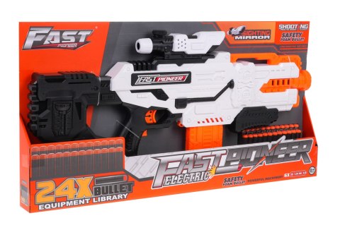 Duży Karabin Fast Pioneer dla dzieci 8+ Celownik + Magazynek + 24 Piankowych Pociski Duży Karabin Fast Pioneer dla dzieci 8+ Celownik + Magazynek + 24 Piankowych Pociski