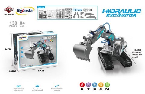 Koparka Hydrauliczna do Składania dla dzieci 8+ Ruchome elementy + Części konstrukcyjne 130 el. Koparka Hydrauliczna do Składania dla dzieci 8+ Ruchome elementy + Części konstrukcyjne 130 el.
