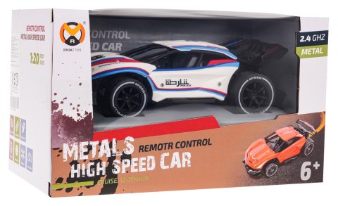 Autko Metalowe Speed 1:20 R/C Białe Autko Metalowe Speed 1:20 R/C Białe