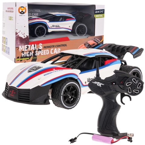 Autko Metalowe Speed 1:20 R/C Białe Autko Metalowe Speed 1:20 R/C Białe