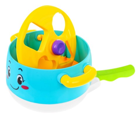 Interaktywny Garnuszek z Kuchenką + Sorter na klocki Interaktywny Garnuszek z Kuchenką + Sorter na klocki