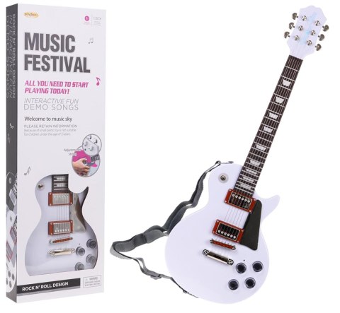 Zestaw Gitara + Mikrofon Biała Zestaw Gitara + Mikrofon Biała