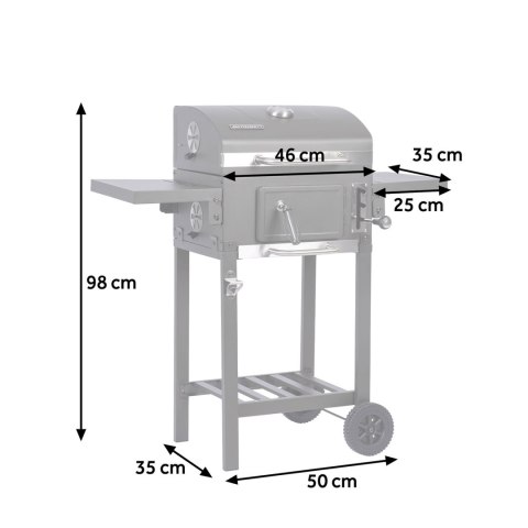 Grill węglowy z pokrowcem Berdsen BD-892 czarny Berdsen Grill węglowy z pokrowcem Berdsen BD-892 czarny Berdsen