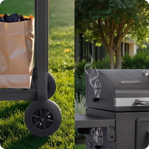 Grill węglowy z pokrowcem Berdsen BD-892 czarny Berdsen Grill węglowy z pokrowcem Berdsen BD-892 czarny Berdsen