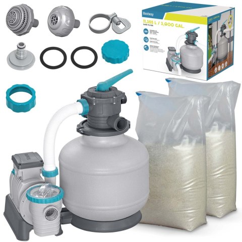 Pompa piaskowa 11355 L/h + Piasek 50kg Bestway Bestway Pompa piaskowa 11355 L/h + Piasek 50kg Bestway Bestway
