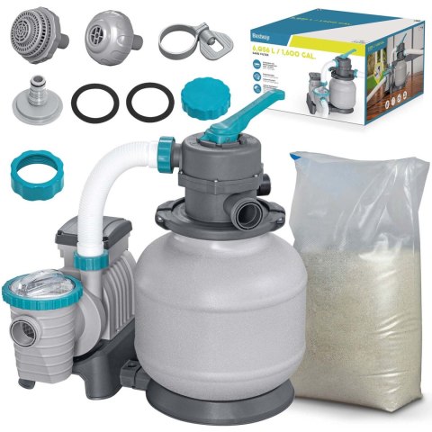Pompa piaskowa 6056 l/h Bestway 58497 +piasek 25kg Bestway Pompa piaskowa 6056 l/h Bestway 58497 +piasek 25kg Bestway