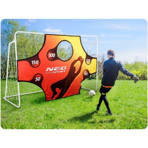 Bramka do piłki nożnej 245 x 155 x 80 cm + mata celownicza Neo-Sport Bramka do piłki nożnej 245 x 155 x 80 cm + mata celownicza Neo-Sport