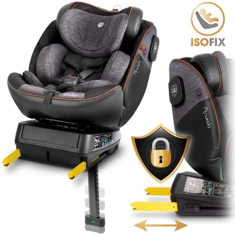 Fotelik samochodowy Nukido Prestige Line czarno-szary 0-36 kg ISOFIX Nukido Fotelik samochodowy Nukido Prestige Line czarno-szary 0-36 kg ISOFIX Nukido