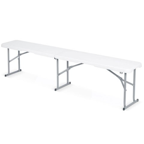 Ławka cateringowa ogrodowa składana 180 cm Plonos biała Plonos Ławka cateringowa ogrodowa składana 180 cm Plonos biała Plonos