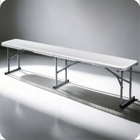 Ławka cateringowa ogrodowa składana 180 cm Plonos biała Plonos Ławka cateringowa ogrodowa składana 180 cm Plonos biała Plonos