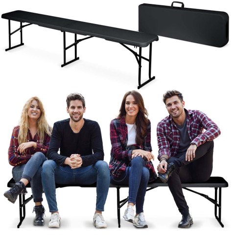 Ławka ogrodowa cateringowa składana 180 cm Plonos czarna Plonos Ławka ogrodowa cateringowa składana 180 cm Plonos czarna Plonos