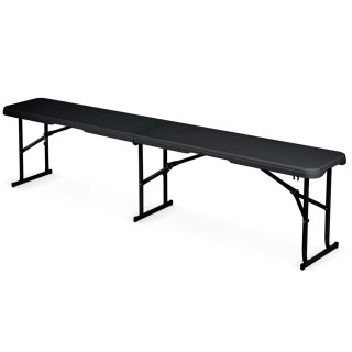Ławka ogrodowa cateringowa składana 180 cm Plonos czarna Plonos
