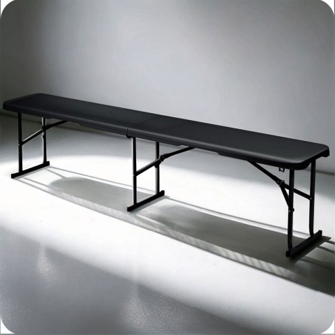 Ławka ogrodowa cateringowa składana 180 cm Plonos czarna Plonos Ławka ogrodowa cateringowa składana 180 cm Plonos czarna Plonos